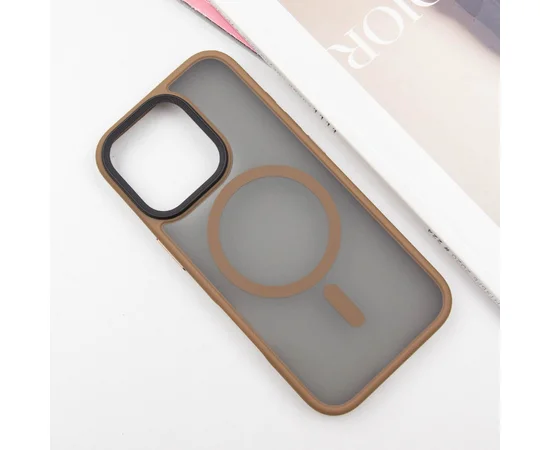 TPU+PC чохол Metal Buttons with MagSafe для Apple iPhone 16 Pro (6.3") Золотий