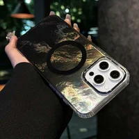 Чехол TPU Shiny Mountain (MagFit) для Apple iPhone 16 Pro (6.3") Black