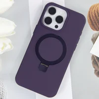 Чехол Silicone Case Full Protective NO LOGO with Ring для Apple iPhone 16 Pro (6.3") Purple