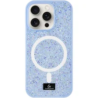 TPU чохол Bling World Rock Diamond with MagSafe для Apple iPhone 16 Pro (6.3") Light blue