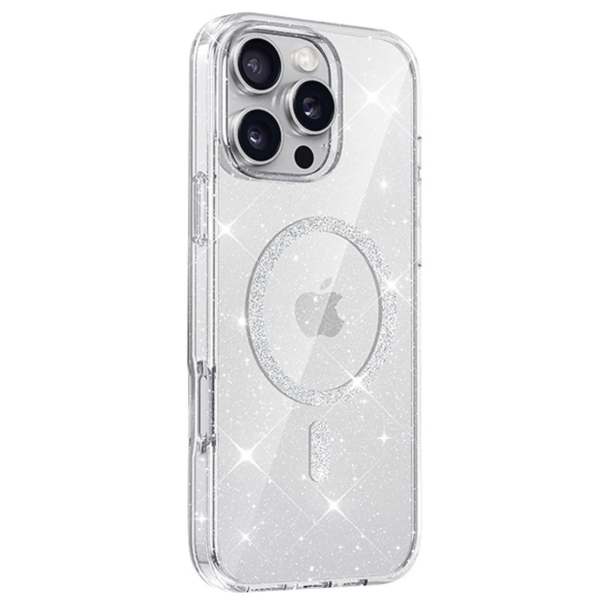 Чехол TPU Eclipse Sparkle (MagFit) для Apple iPhone 16 Pro (6.3") Clear