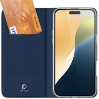 Чехол-книжка Dux Ducis с карманом для визиток для Apple iPhone 16 Pro (6.3") Синий