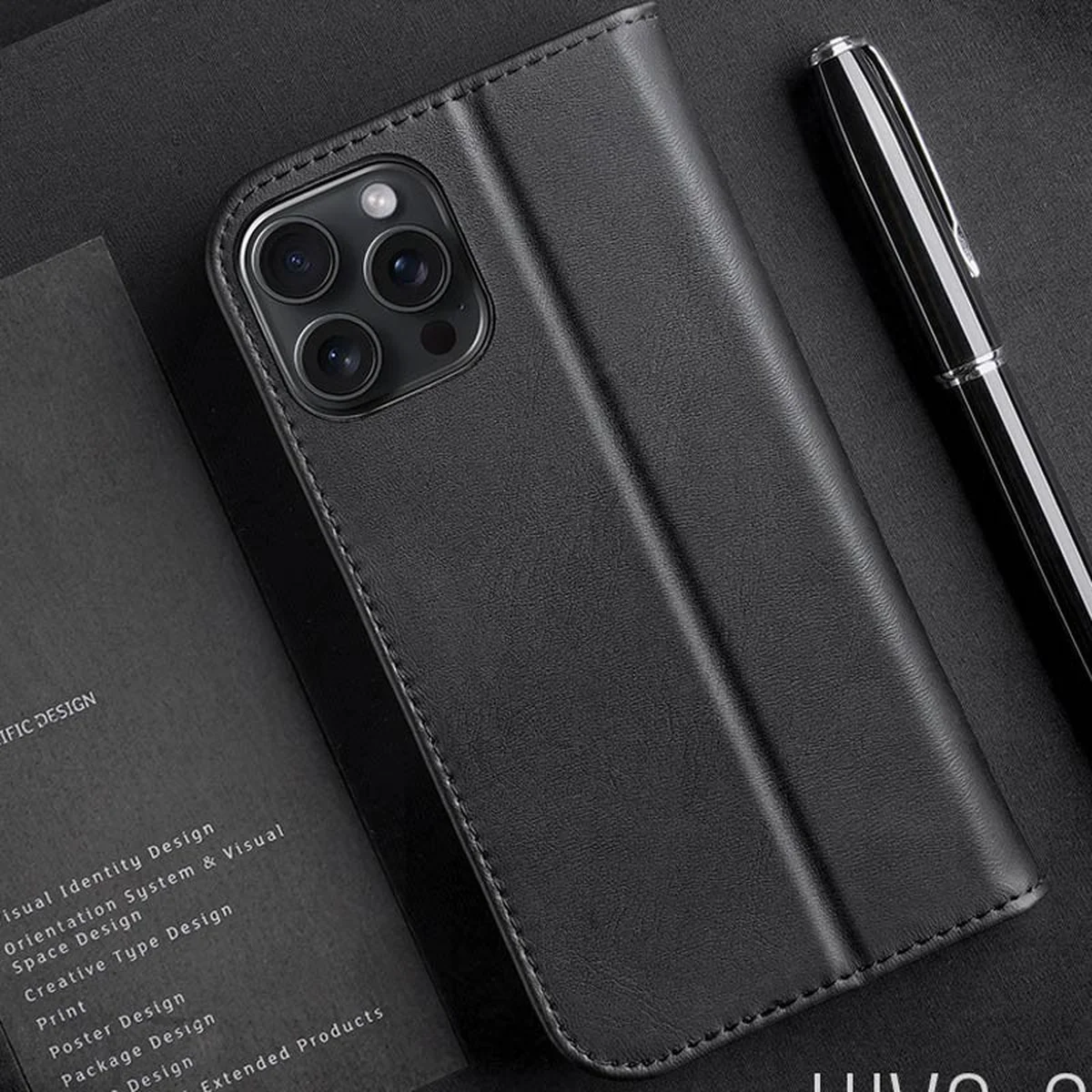 Чехол-книжка Dux Ducis Hivo для Apple iPhone 16 Pro (6.3") Black