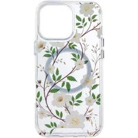 TPU+PC чехол Clear Garden with MagSafe для Apple iPhone 16 Pro (6.3") White Gardenia