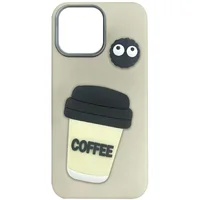 Чохол TPU Leather Toys для Apple iPhone 16 Pro (6.3") Coffee / Sand