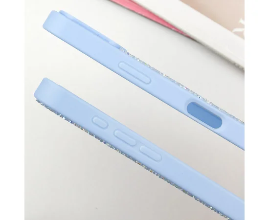 TPU чехол Bling World Rock Diamond with MagSafe для Apple iPhone 16 Pro (6.3") Light blue