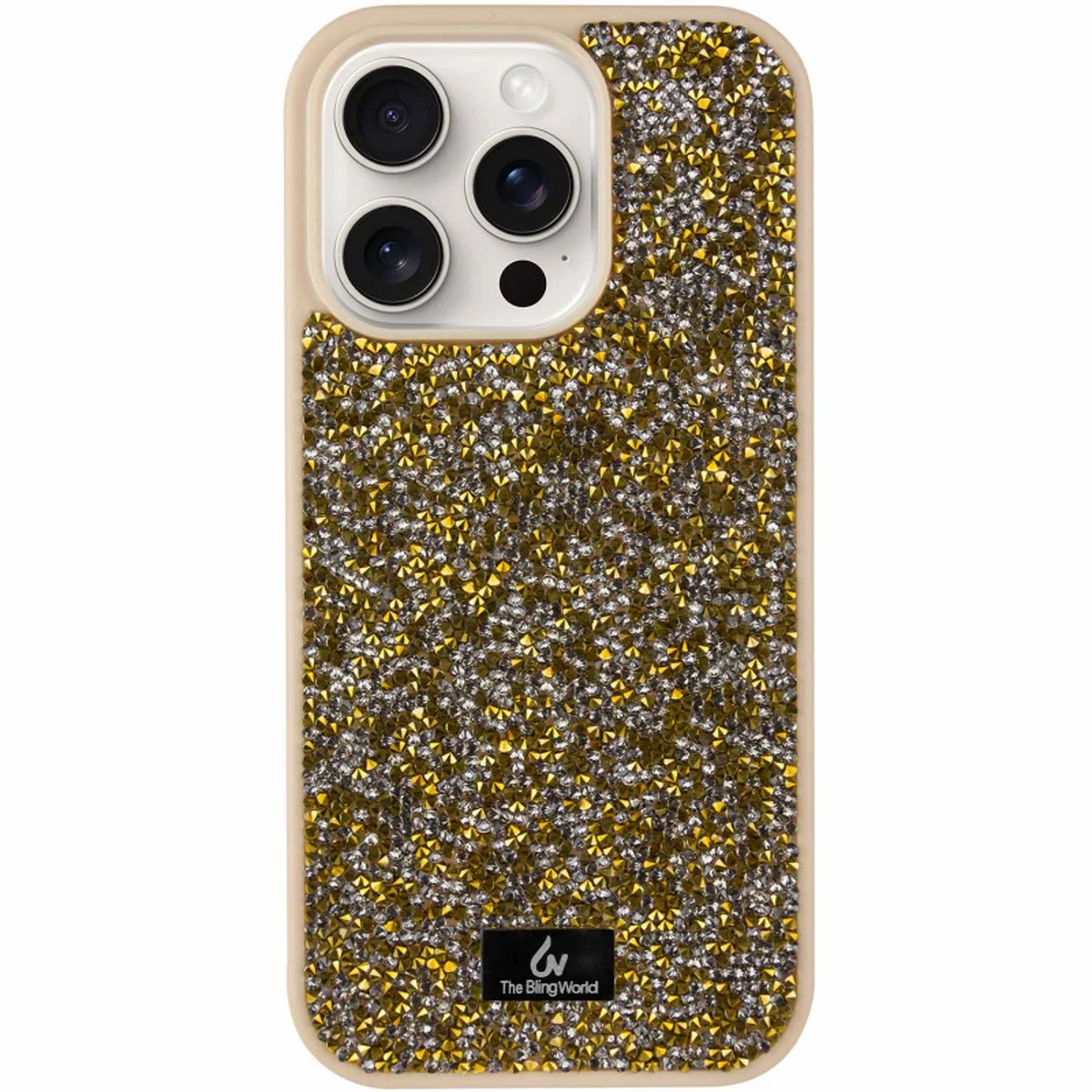 TPU чехол Bling World Rock Diamond для Apple iPhone 16 Pro (6.3") Золотой