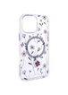 TPU+PC чохол Clear Garden with MagSafe для Apple iPhone 16 Pro (6.3") Cherry Petal