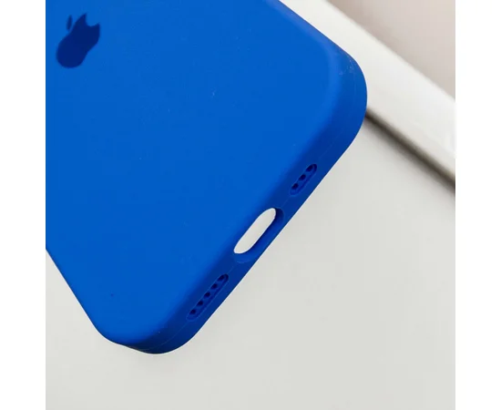 Чехол Silicone Case Full Protective (AA) для Apple iPhone 16 Pro (6.3") Синий / Capri Blue