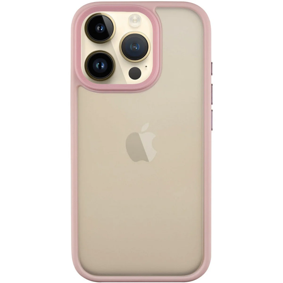 TPU+PC чехол Metal Buttons для Apple iPhone 16 Pro (6.3") Розовый