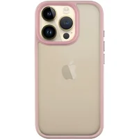 TPU+PC чехол Metal Buttons для Apple iPhone 16 Pro (6.3") Розовый