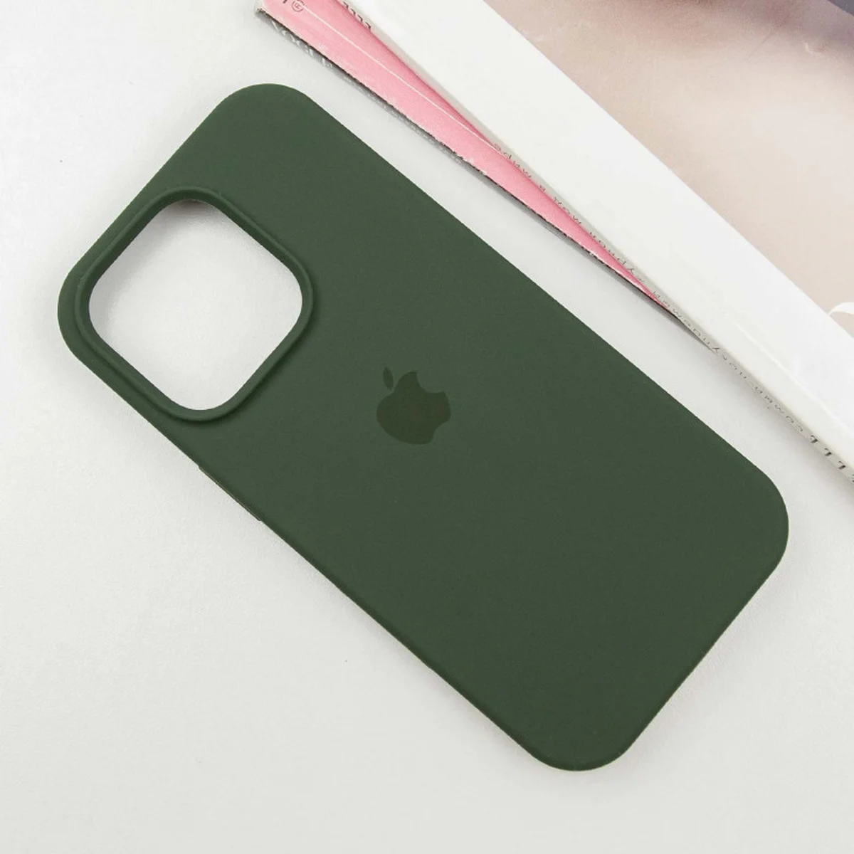Чохол Silicone Case Full Protective (AA) для Apple iPhone 16 Pro (6.3") Зелений / Cyprus Green
