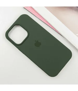 Чехол Silicone Case Full Protective (AA) для Apple iPhone 16 Pro (6.3") Зеленый / Cyprus Green