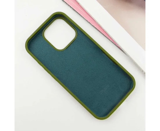 Чохол Silicone Case Full Protective (AA) для Apple iPhone 16 Pro (6.3") Зелений / Dark Olive