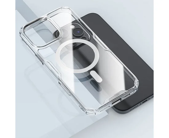 TPU чохол Nillkin Nature Pro Magnetic для Apple iPhone 16 Pro (6.3") Безбарвний (прозорий)