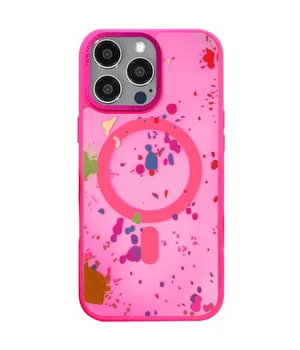 Чехол TPU+PC Flush with MagSafe для Apple iPhone 16 Pro (6.3") Barbie Pink