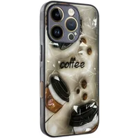 TPU+PC чехол Prisma Plushie для Apple iPhone 16 Pro (6.3") Coffee