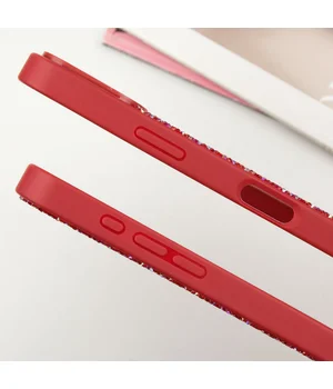 TPU чохол Bling World Rock Diamond with MagSafe для Apple iPhone 16 Pro (6.3") Red