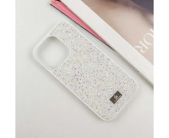 TPU чехол Bling World Rock Diamond для Apple iPhone 16 Pro (6.3") Белый