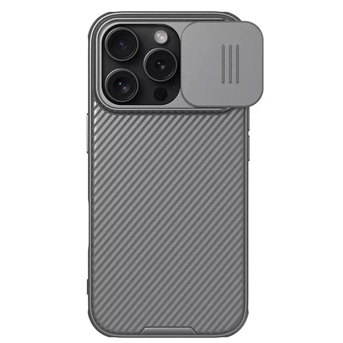 Карбоновая накладка Nillkin CamShield Pro для Apple iPhone 16 Pro (6.3") Titanium Gray
