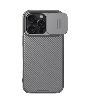 Карбонова накладка Nillkin CamShield Pro для Apple iPhone 16 Pro (6.3") Titanium Gray