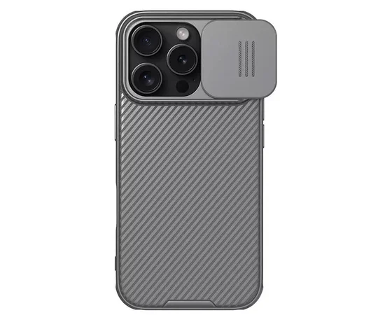 Карбоновая накладка Nillkin CamShield Pro для Apple iPhone 16 Pro (6.3") Titanium Gray