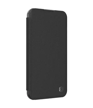 Шкіряний чохол-книжка Nillkin Qin Prop Plain Camshield для Apple iPhone 16 Pro (6.3") Classic Black