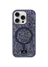 TPU чохол Bling World Rock Diamond with MagSafe для Apple iPhone 16 Pro (6.3") Navy Blue