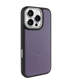 Чехол PC TechWoven Hybrid with MagSafe для Apple iPhone 16 Pro (6.3") Black / Purple