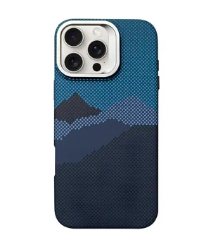 TPU чехол Pixel Craft with MagSafe для Apple iPhone 16 Pro (6.3") Mountain Blue