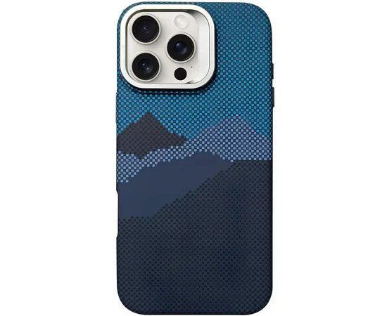 TPU чехол Pixel Craft with MagSafe для Apple iPhone 16 Pro (6.3") Mountain Blue