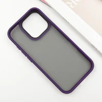 TPU+PC чехол Metal Buttons для Apple iPhone 16 Pro (6.3") Темно-Фиолетовый