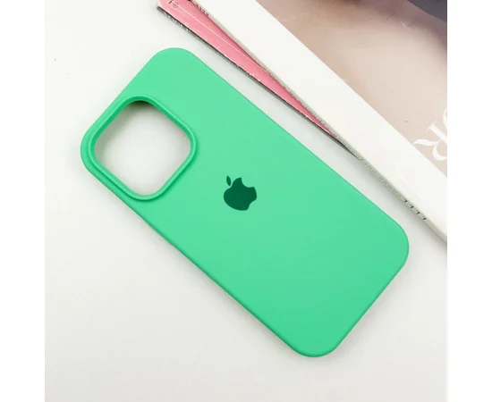 Чехол Silicone Case Full Protective (AA) для Apple iPhone 16 Pro (6.3") Зеленый / Spearmint