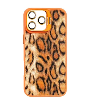 Чехол TPU+PC Wild Leopard with MagSafe and Lens для Apple iPhone 16 Pro (6.3") Orange