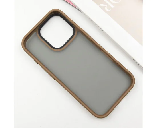 TPU+PC чехол Metal Buttons для Apple iPhone 16 Pro (6.3") Золотой