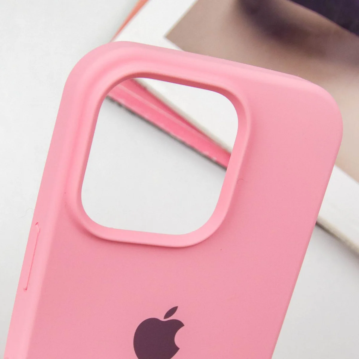 Чехол Silicone Case Full Protective (AA) для Apple iPhone 16 Pro (6.3") Розовый / Light pink
