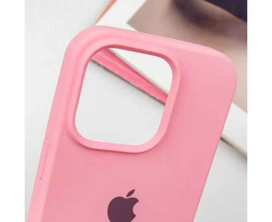 Чехол Silicone Case Full Protective (AA) для Apple iPhone 16 Pro (6.3") Розовый / Light pink