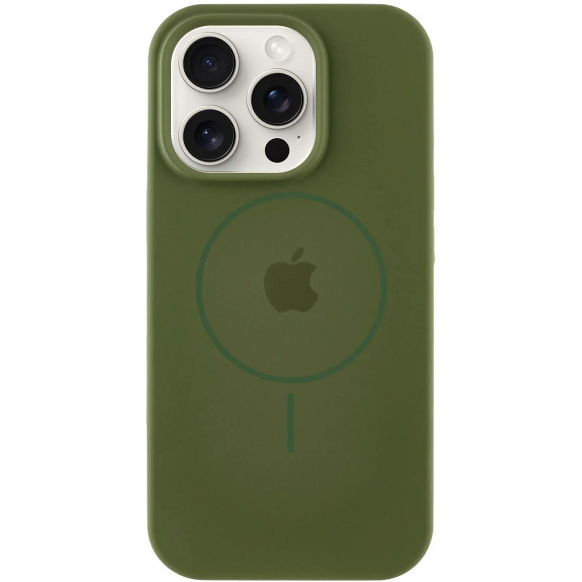 Чехол Silicone Case Full Protective (AA) with MagSafe для Apple iPhone 16 Pro (6.3") Зеленый / Cyprus Green
