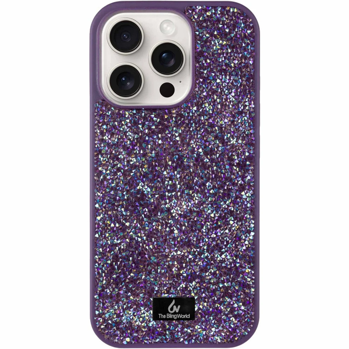 TPU чехол Bling World Rock Diamond для Apple iPhone 16 Pro (6.3") Фиолетовый