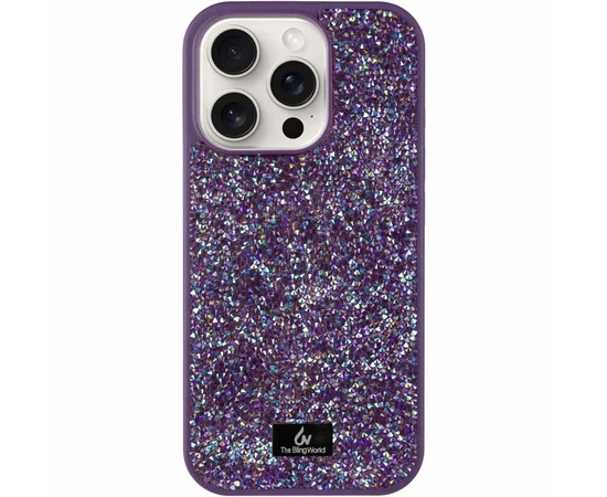 TPU чехол Bling World Rock Diamond для Apple iPhone 16 Pro (6.3") Фиолетовый