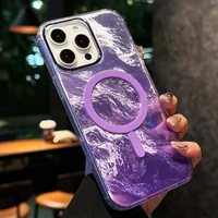 Чохол TPU Shiny Mountain (MagFit) для Apple iPhone 16 Pro (6.3") Purple