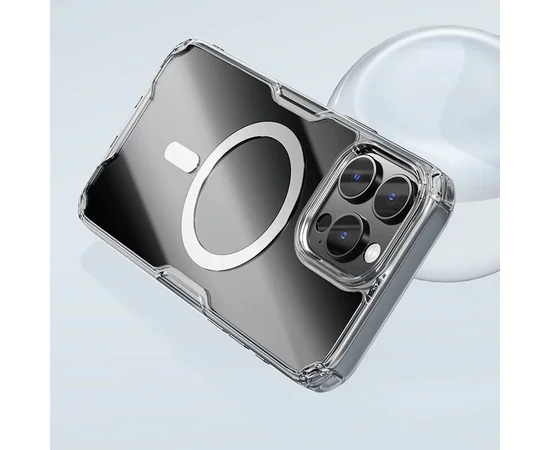 TPU чохол Nillkin Nature Pro Magnetic для Apple iPhone 16 Pro (6.3") Безбарвний (прозорий)