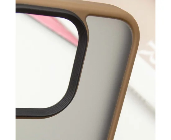 TPU+PC чехол Metal Buttons для Apple iPhone 16 Pro (6.3") Золотой