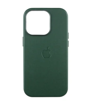 Шкіряний чохол Leather Case (AAA) з MagSafe and Animation для Apple iPhone 16 Pro (6.3") Green