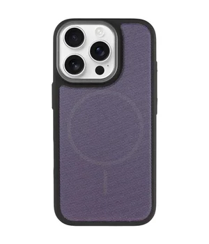 Чехол PC TechWoven Hybrid with MagSafe для Apple iPhone 16 Pro (6.3") Black / Purple