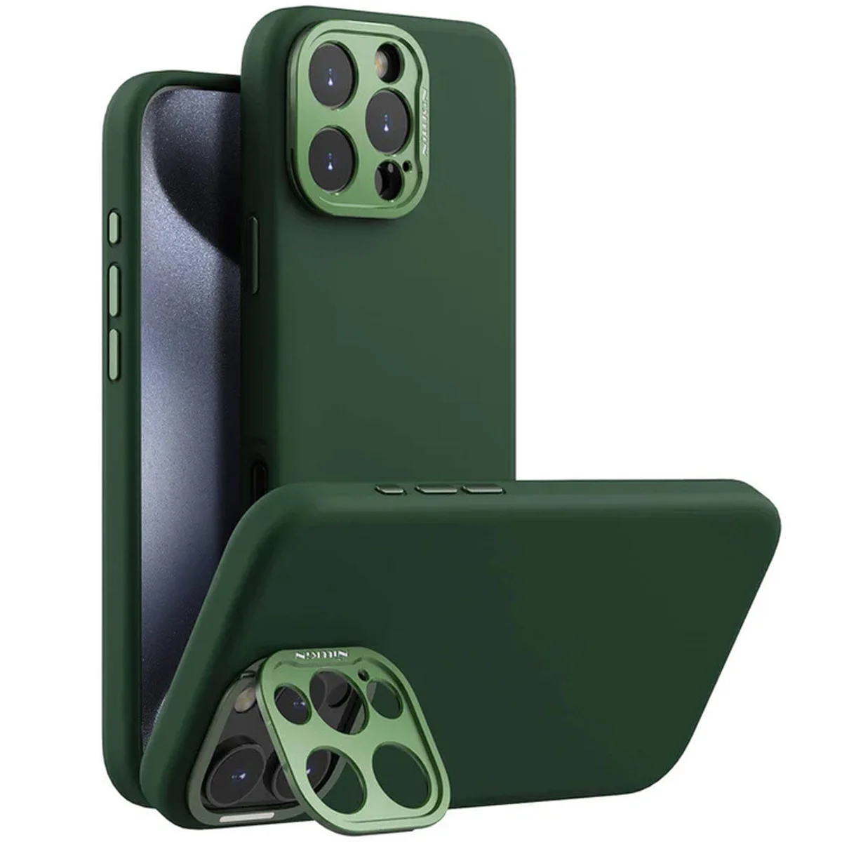 Чехол Silicone Nillkin LensWing Prop Magnetic для Apple iPhone 16 Pro (6.3") Зеленый / Green
