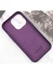 Кожаный чехол Leather Case (AAA) with MagSafe and Animation для Apple iPhone 16 Pro (6.3") Dark Purple
