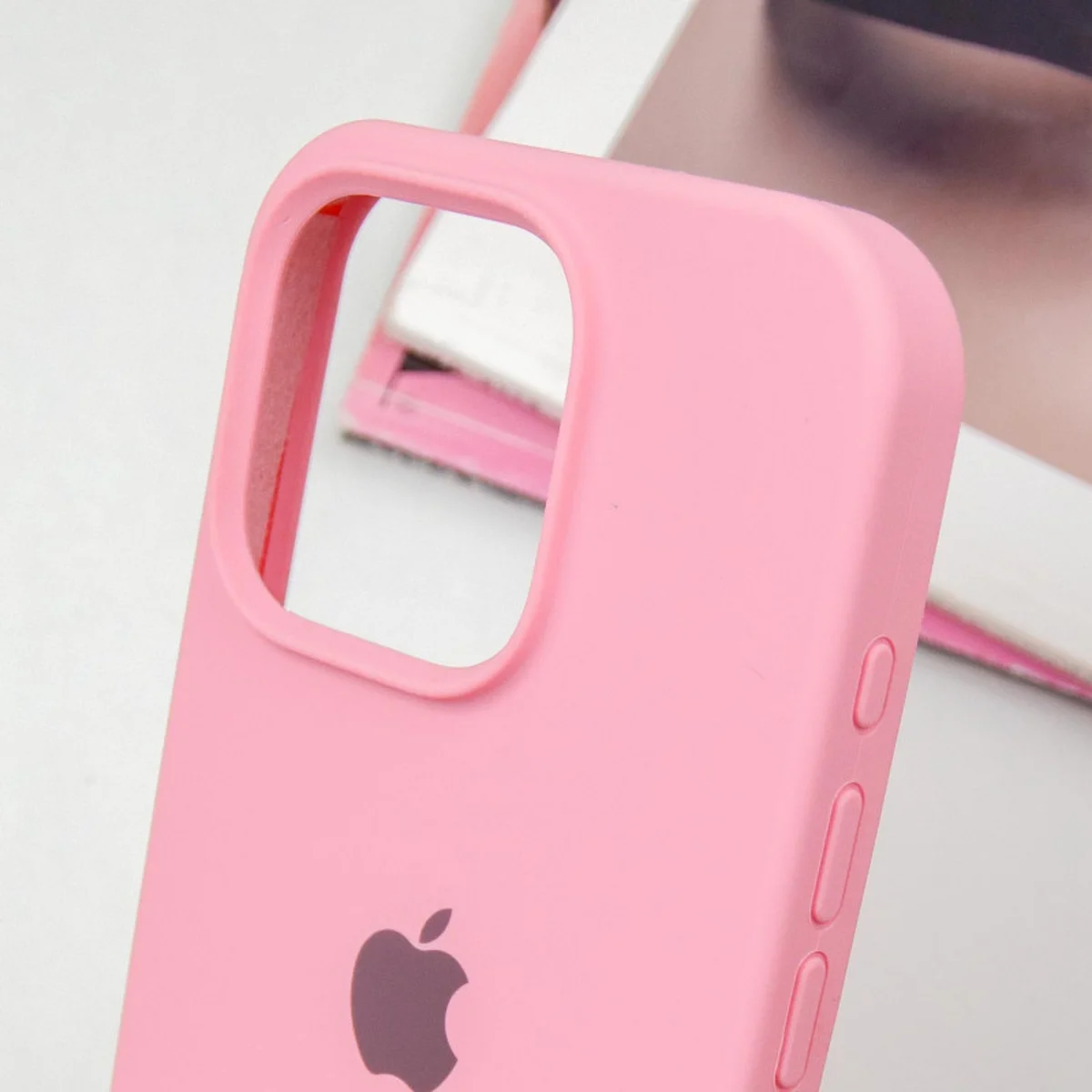 Чехол Silicone Case Full Protective (AA) для Apple iPhone 16 Pro (6.3") Розовый / Pink