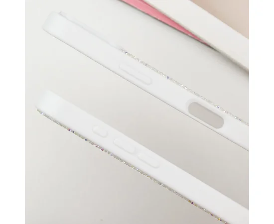 TPU чехол Bling World Rock Diamond with MagSafe для Apple iPhone 16 Pro (6.3") White