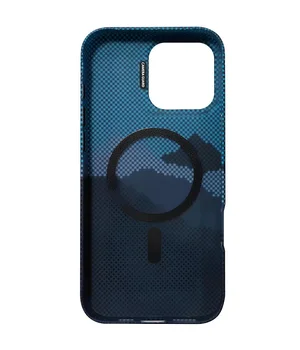 TPU чехол Pixel Craft with MagSafe для Apple iPhone 16 Pro (6.3") Mountain Blue